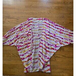 Anthropologie Kimono Women One Size Multi Color Tie dye Cocoon Lightweight